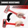 2pc 16oz+1lb; Rubber Mallet Hammerâ€šÃ„Ã¬16oz; Dead Blow Hammer-1lb; Black and Red; Unibody Molded | Soft Blow Tasks Without Damage| Spark And Rebound Res