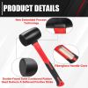2pc 16oz+1lb; Rubber Mallet Hammerâ€šÃ„Ã¬16oz; Dead Blow Hammer-1lb; Black and Red; Unibody Molded | Soft Blow Tasks Without Damage| Spark And Rebound Res